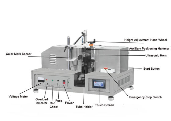 1800W 10pcs/Min Aluminum Tube Sealing Machine, Eichmeister des Rohr-0.6MPa