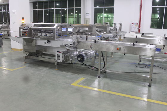 50 PPMs Kasten-Bewegungs-Fluss-Verpackung, Taschen-Längen-Gemüseverpackungsmaschine-Unterfolie 9kw 50mm