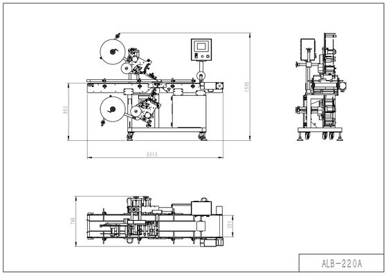Breiten-selbstklebende Etikettiermaschine 30m/Min 160mm Spitzenunterseite PLC