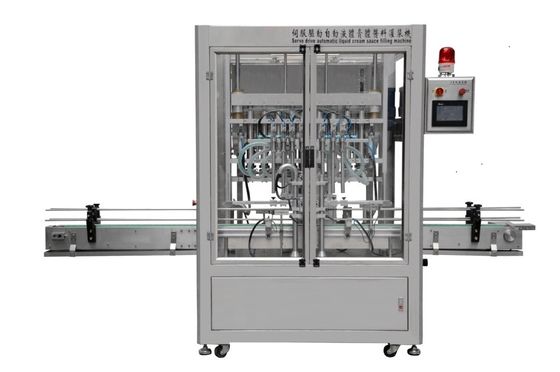 Servokolben-flüssige Füllmaschine, automatische flüssige füllende Linie 1000ml 35bottles/min