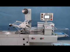 100pcs/Min PLC Horizontal Flow Wrapper , Biscuits 70mm Pack Height Food Packaging Machine